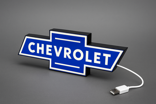 Lighted Chevrolet Sign – 9" Wide – Chevy - Advertising - Collectible