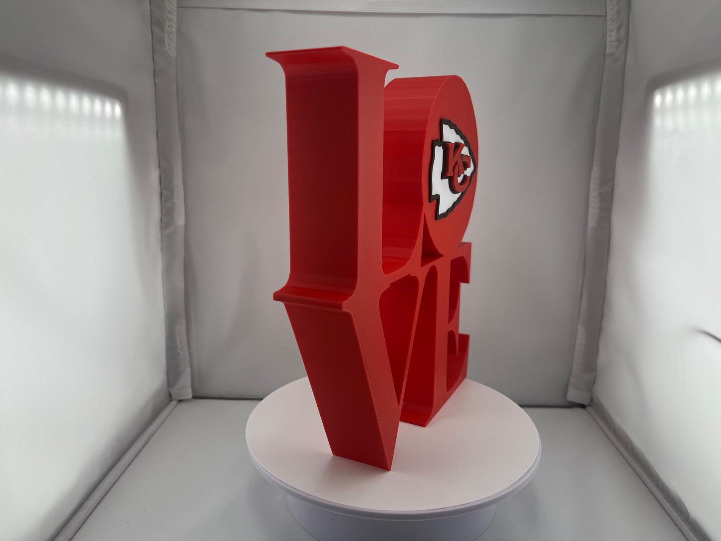 🏈❤️ Kansas City Chiefs "LOVE" Sign – Bold Red with Logo! - Perfect gift for Father's Day!!!❤️🏈