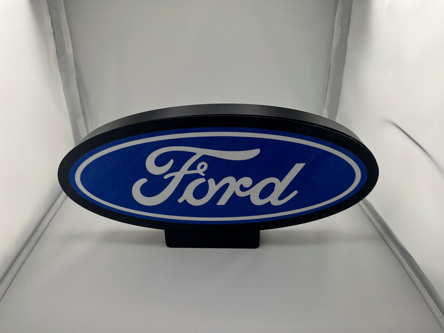 Ford Lighted Sign – Bold with Logo | LED Wall Décor for Garage, Man Cave, or Office