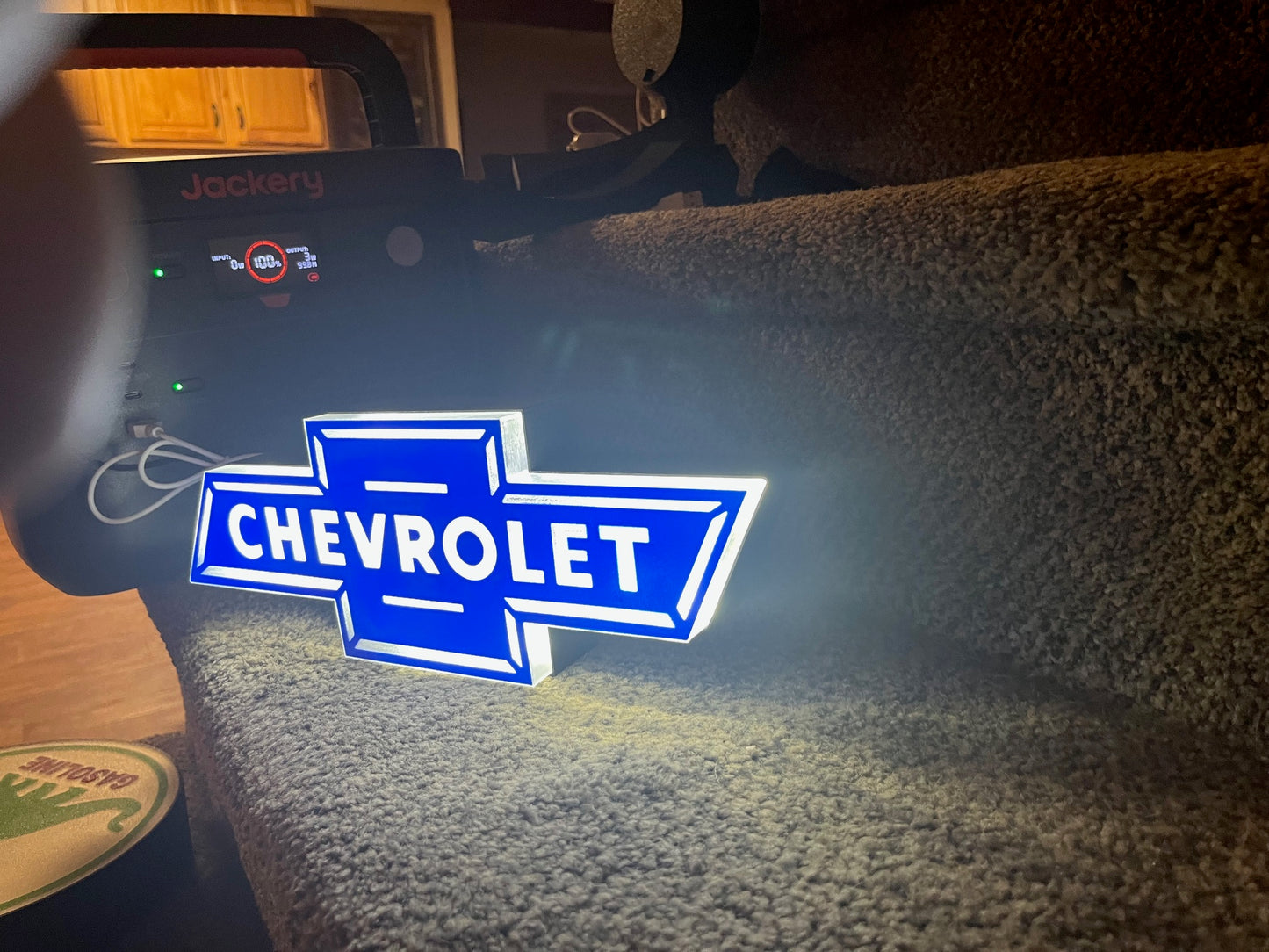 Lighted Chevrolet Sign – 9" Wide – Chevy - Advertising - Collectible