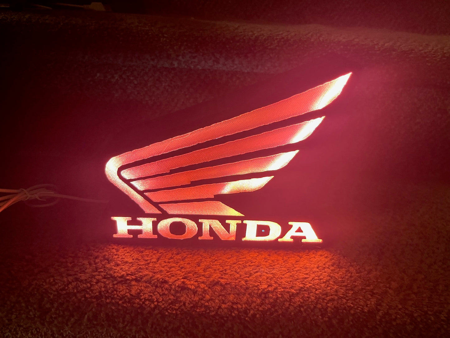 Lighted Honda Motorcycle Sign – 9" Wide - Advertising - Collectible