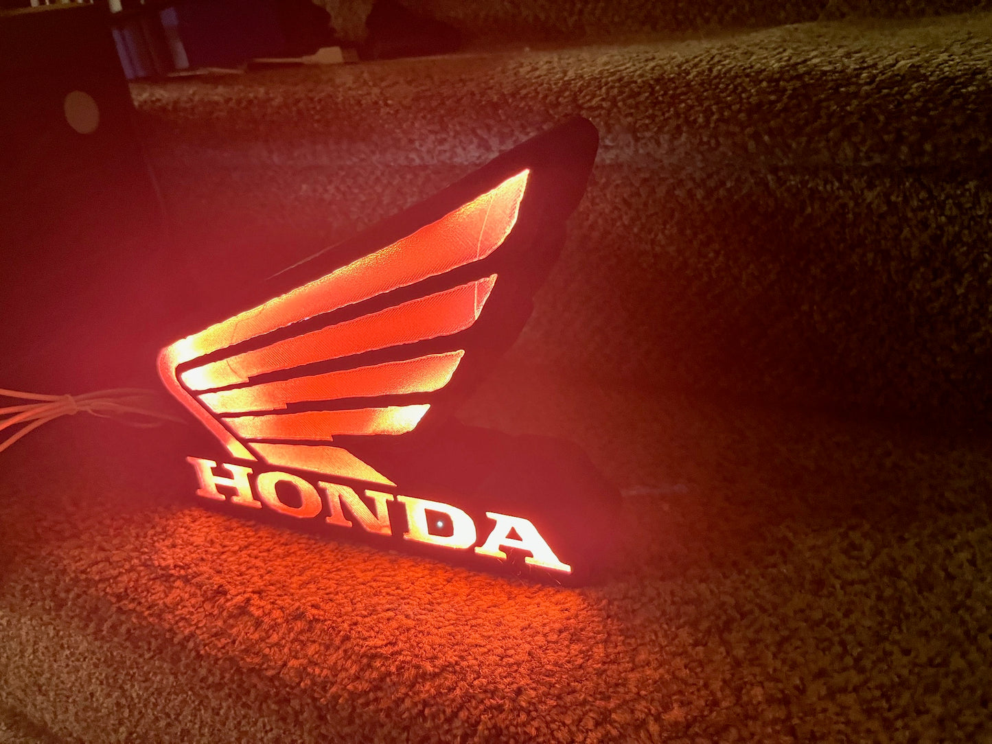 Lighted Honda Motorcycle Sign – 9" Wide - Advertising - Collectible