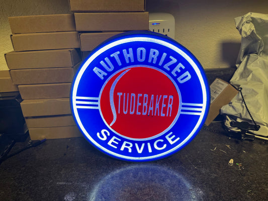 Lighted Vintage Inspired Studebaker Sign – Approx. 9" Wide – Vintage Style