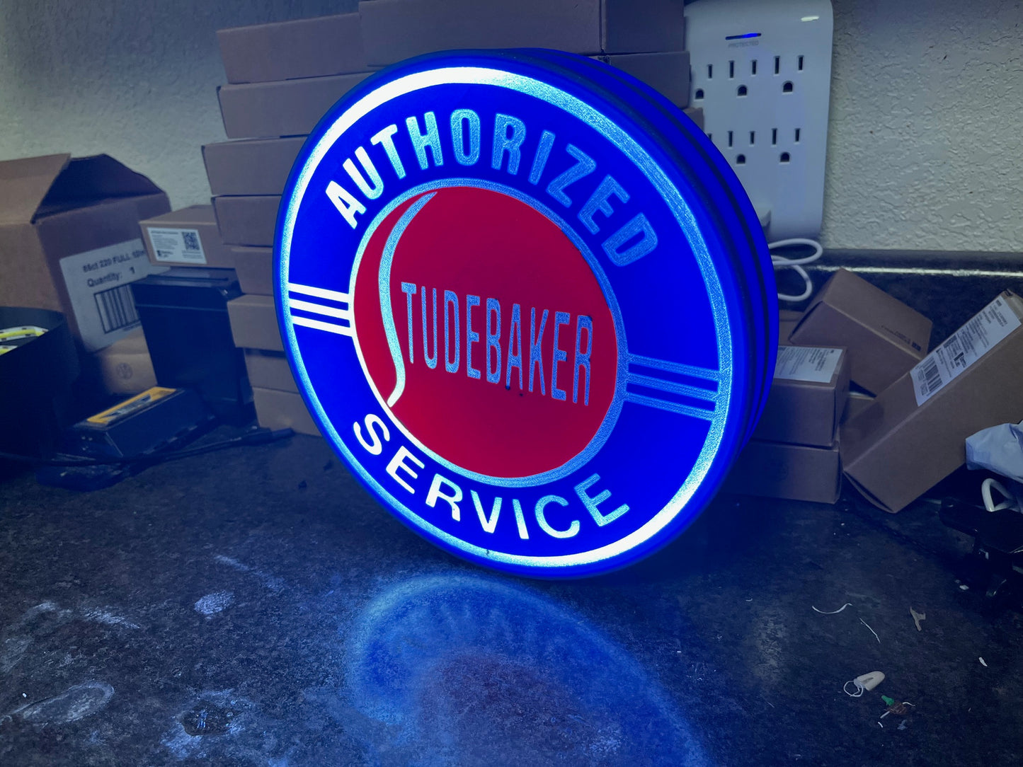 Lighted Vintage Inspired Studebaker Sign – Approx. 9" Wide – Vintage Style