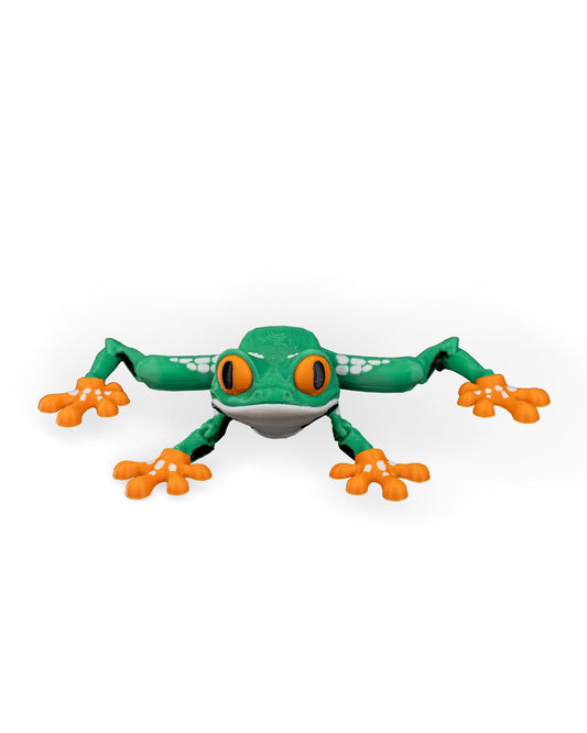 Reed the Red-Eyed Tree Frog – Articulated 3D Printed Display Figure
