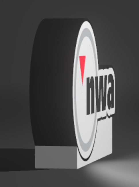 Northwest Airlines LED Lighted Sign | USB Powered Airline Display Light | Retro Aviation Decor | 9"