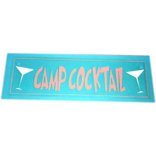 Camp Cocktail Sign - wood CNC sign - great for around the pool or party room - great gift for a pool party or kicking off the new year - Made in the USA