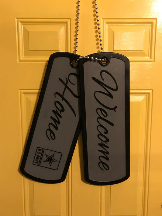 Military Dog Tags - Welcome Home