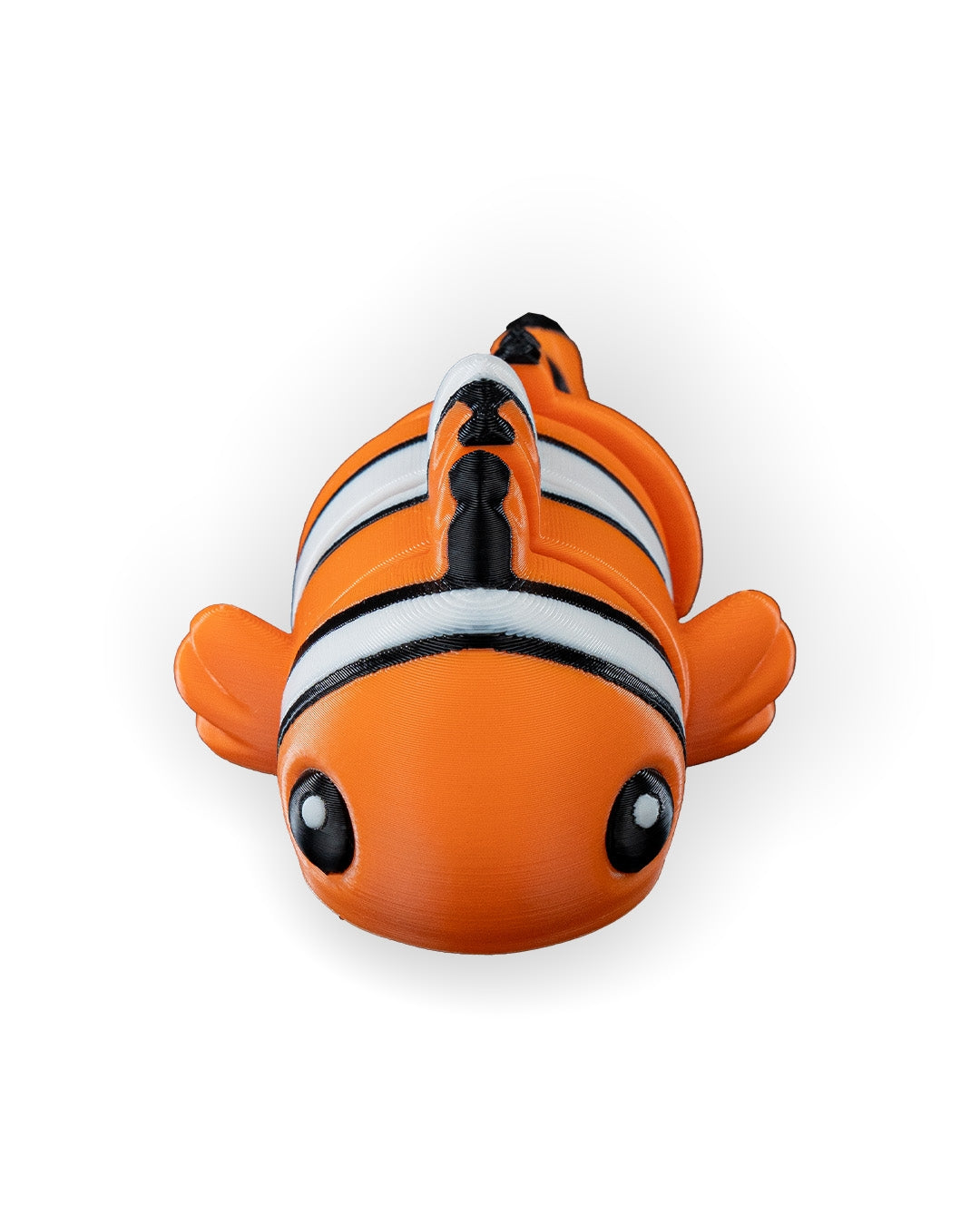 Cute Flexi Clownfish 3D Printed Keychain