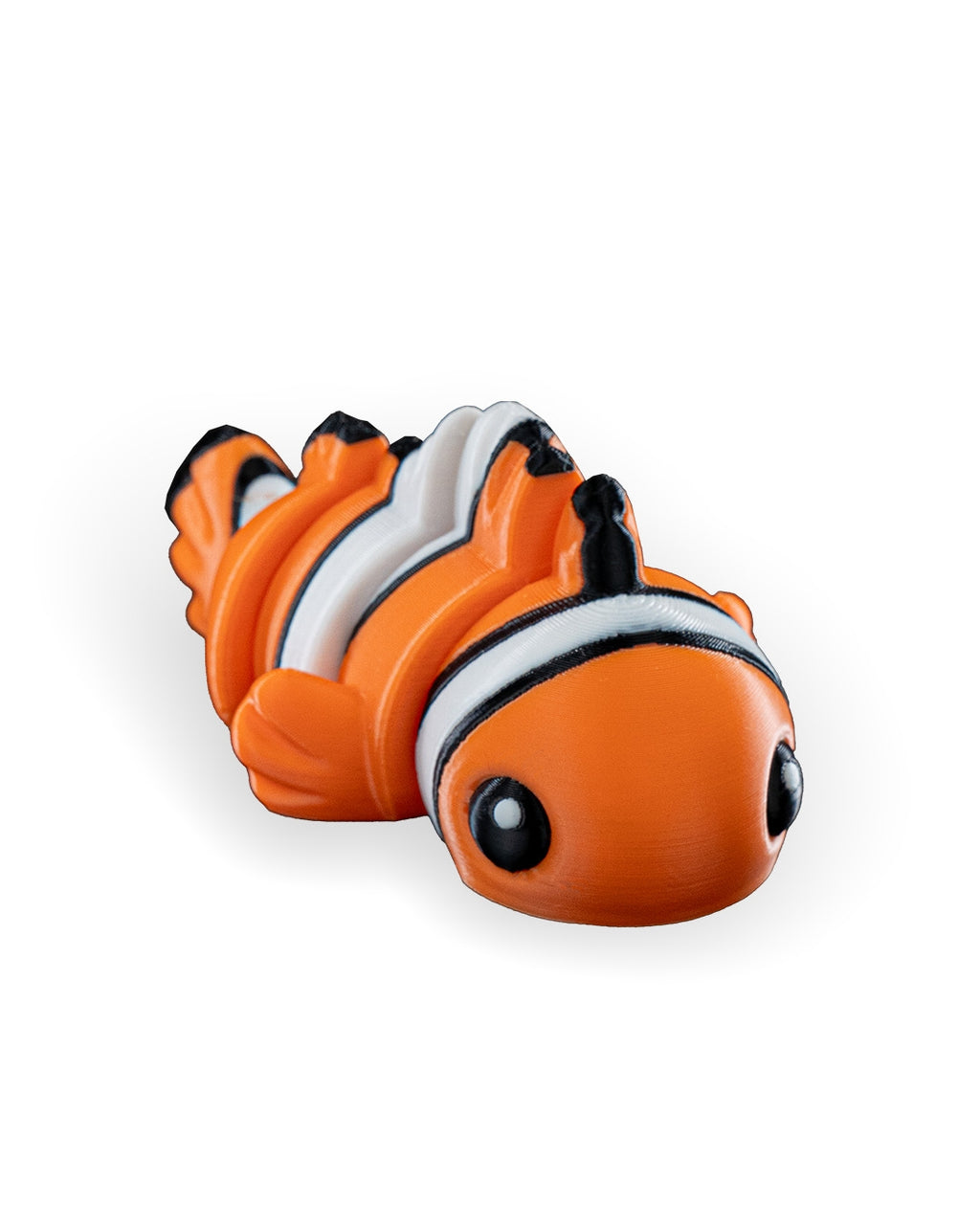Cute Flexi Clownfish 3D Printed Keychain