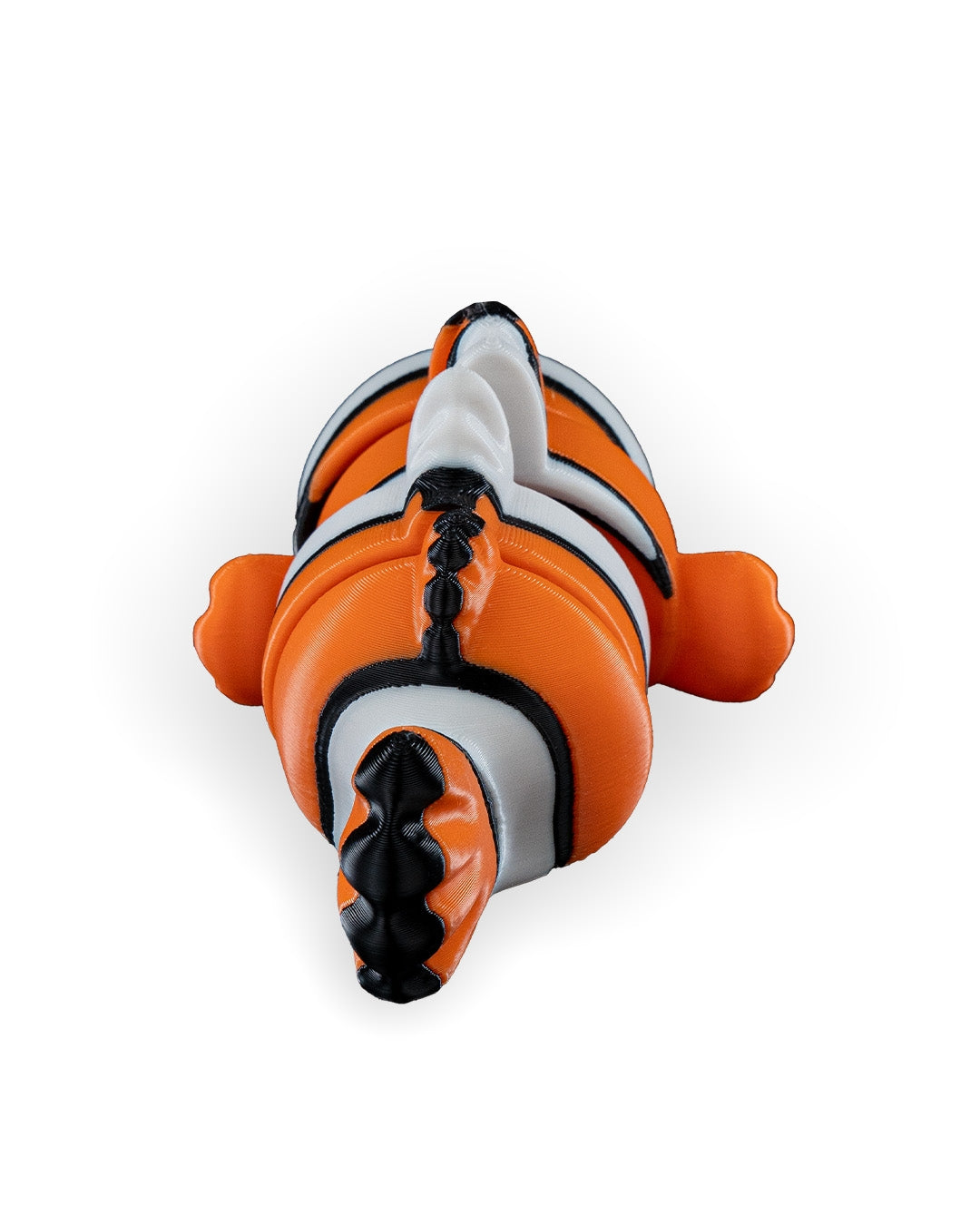 Cute Flexi Clownfish 3D Printed Keychain
