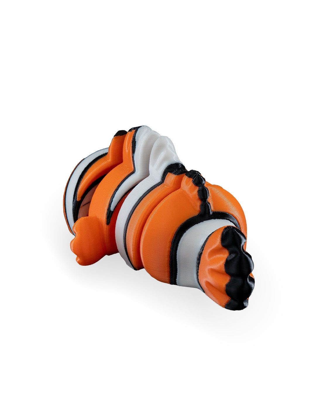 Cute Flexi Clownfish 3D Printed Keychain