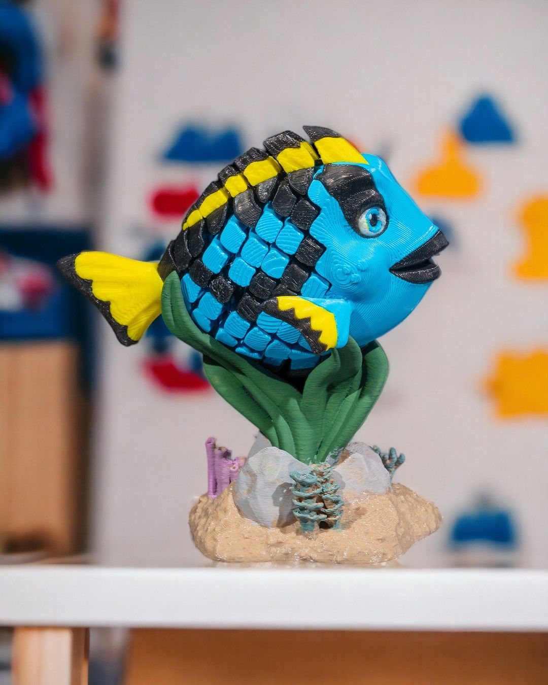 Dolores the Blue Tang – Articulated 3D Printed Display Figure