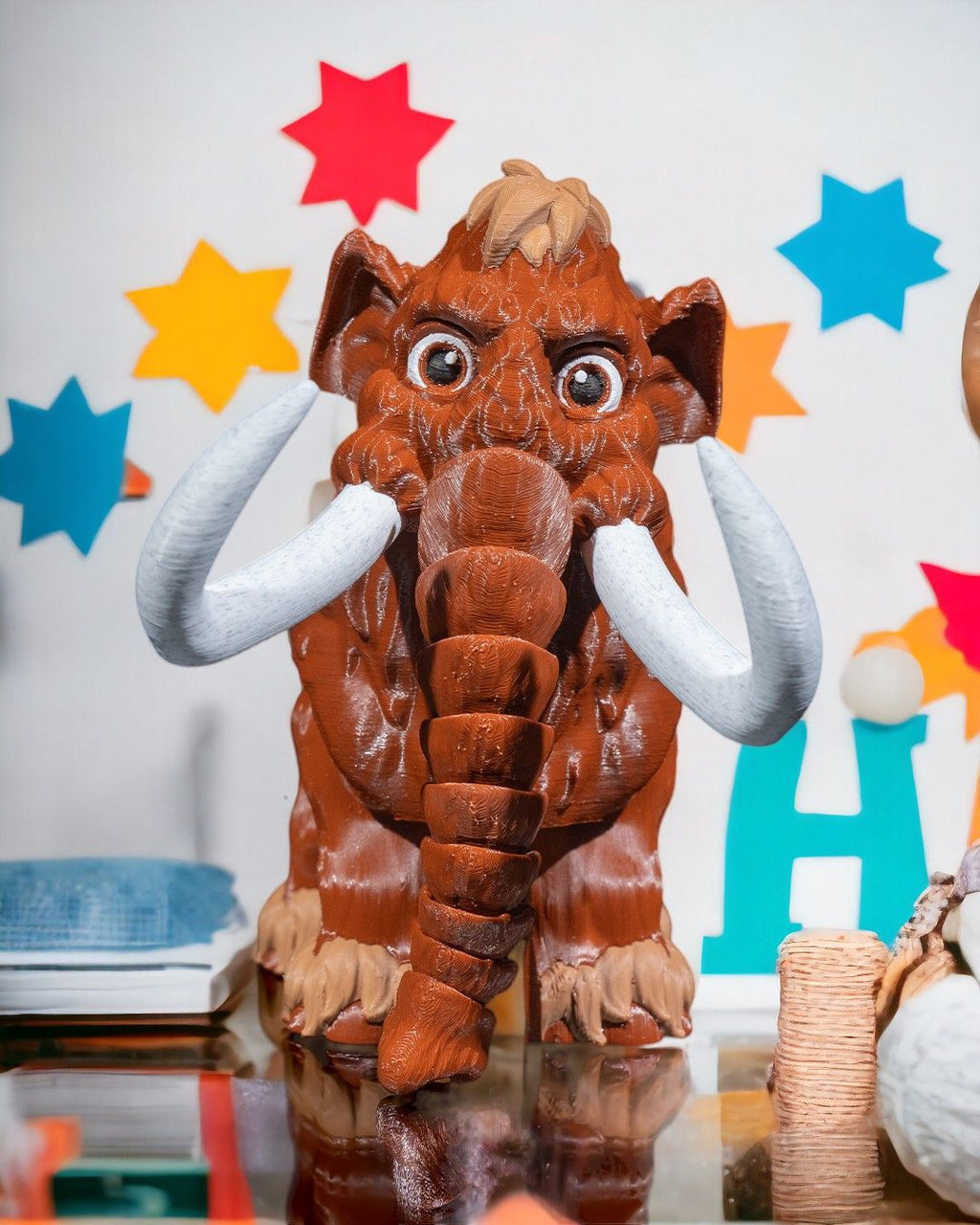 Articulated Woolly Mammoth – 3D Printed Display Figure