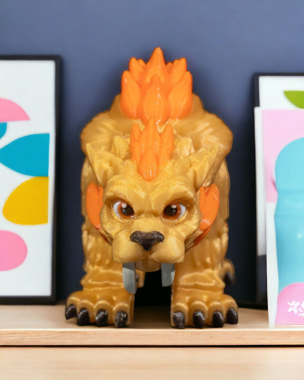 Saber-Toothed Tiger – Articulated 3D Printed Display Figure