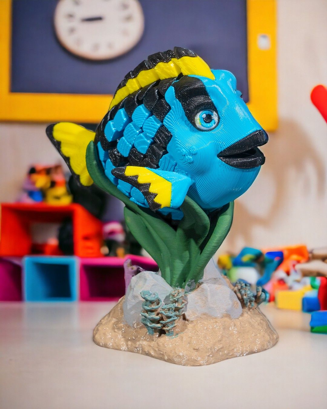 Dolores the Blue Tang – Articulated 3D Printed Display Figure