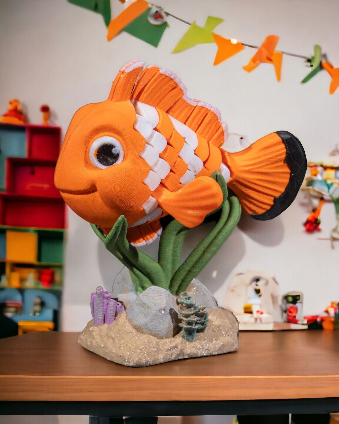 Nestor the Clownfish – Articulated 3D Printed Display Figure