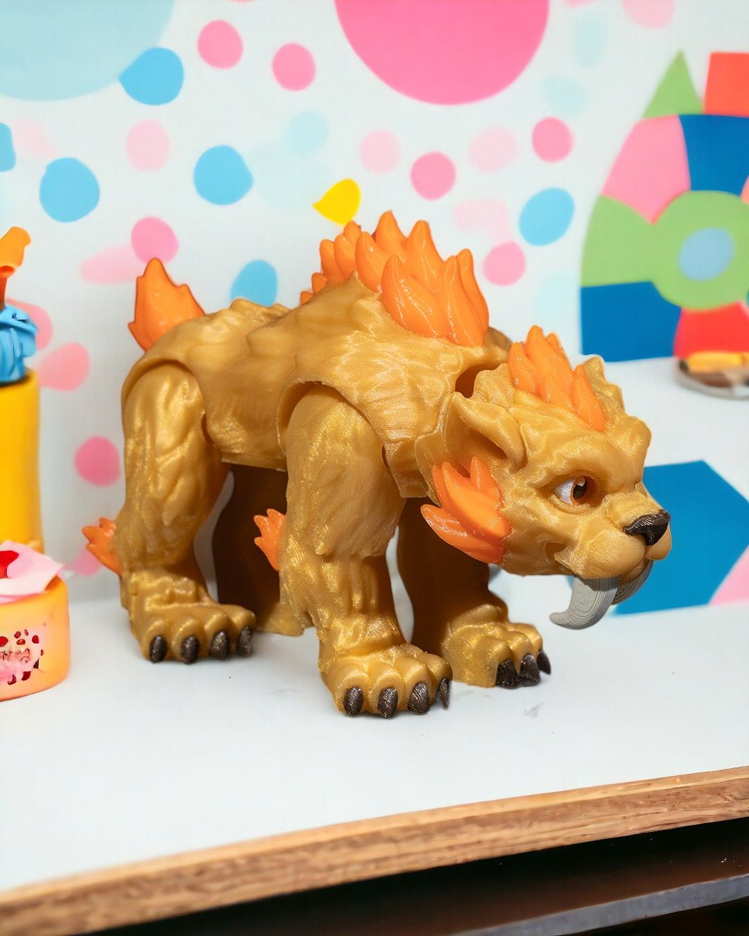 Saber-Toothed Tiger – Articulated 3D Printed Display Figure