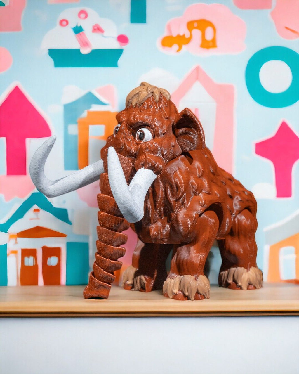 Articulated Woolly Mammoth – 3D Printed Display Figure