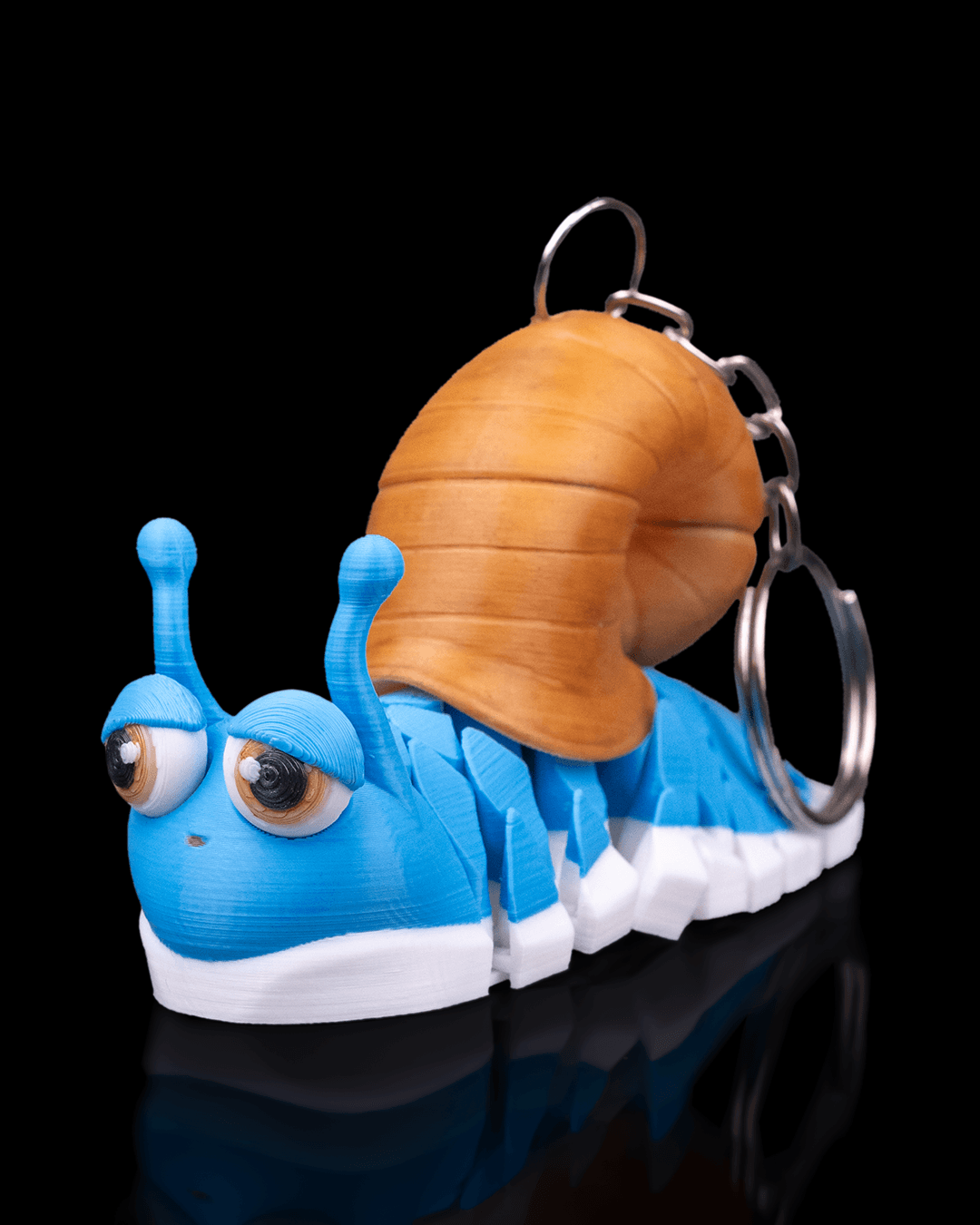 Abigail the Snail 3D Printed Keychain