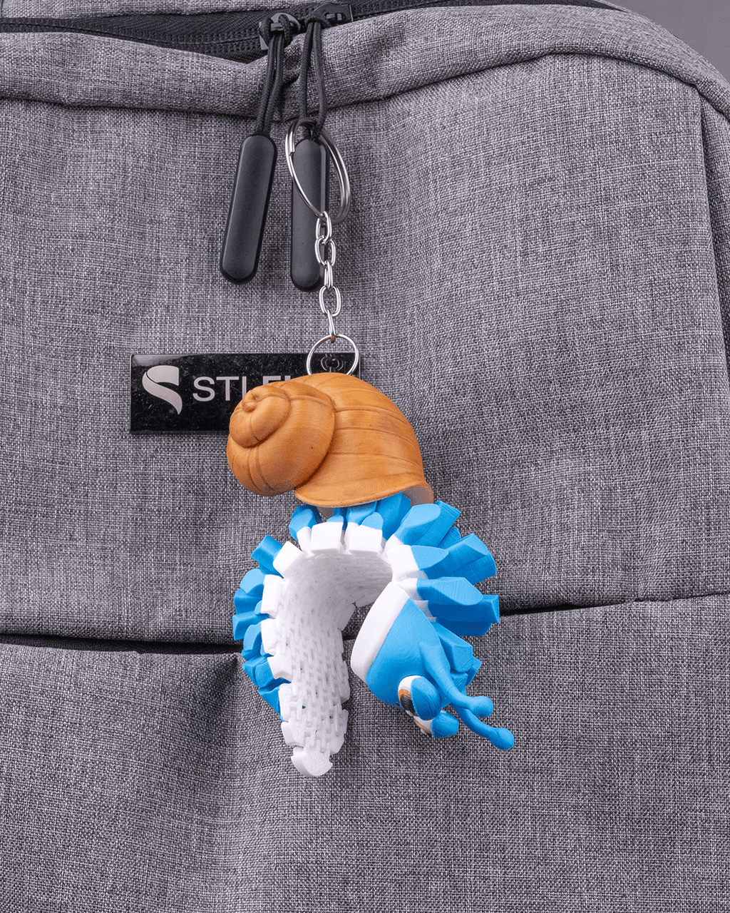 Abigail the Snail 3D Printed Keychain