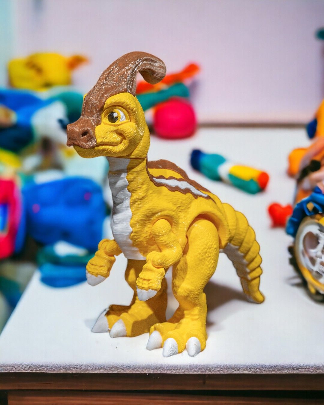 Articulated Parasaurolophus – 3D Printed Display Figure