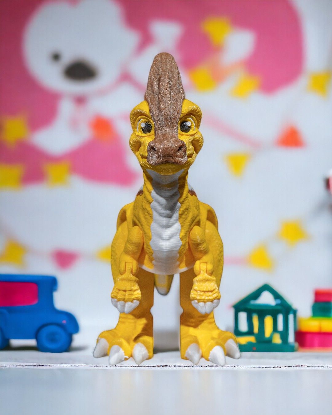 Articulated Parasaurolophus – 3D Printed Display Figure
