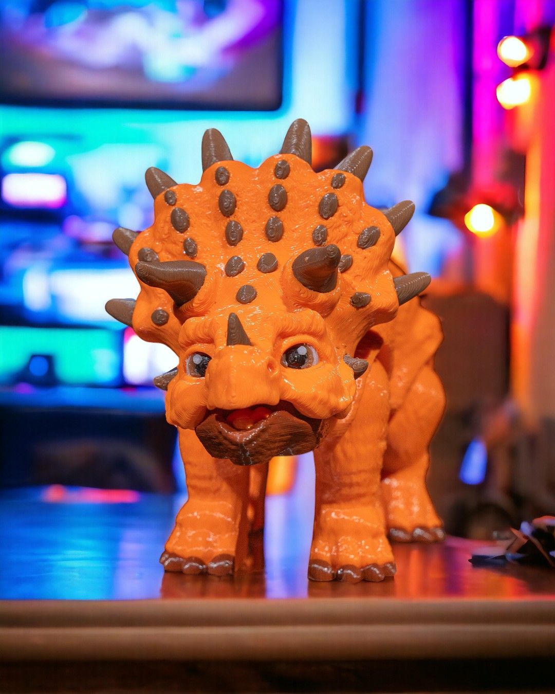 Articulated Triceratops – 3D Printed Display Figure