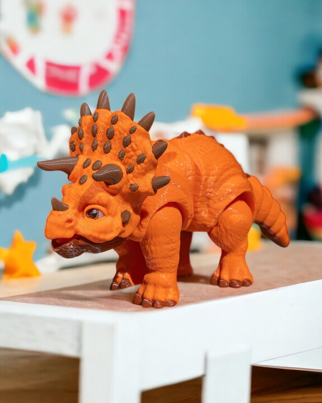 Articulated Triceratops – 3D Printed Display Figure