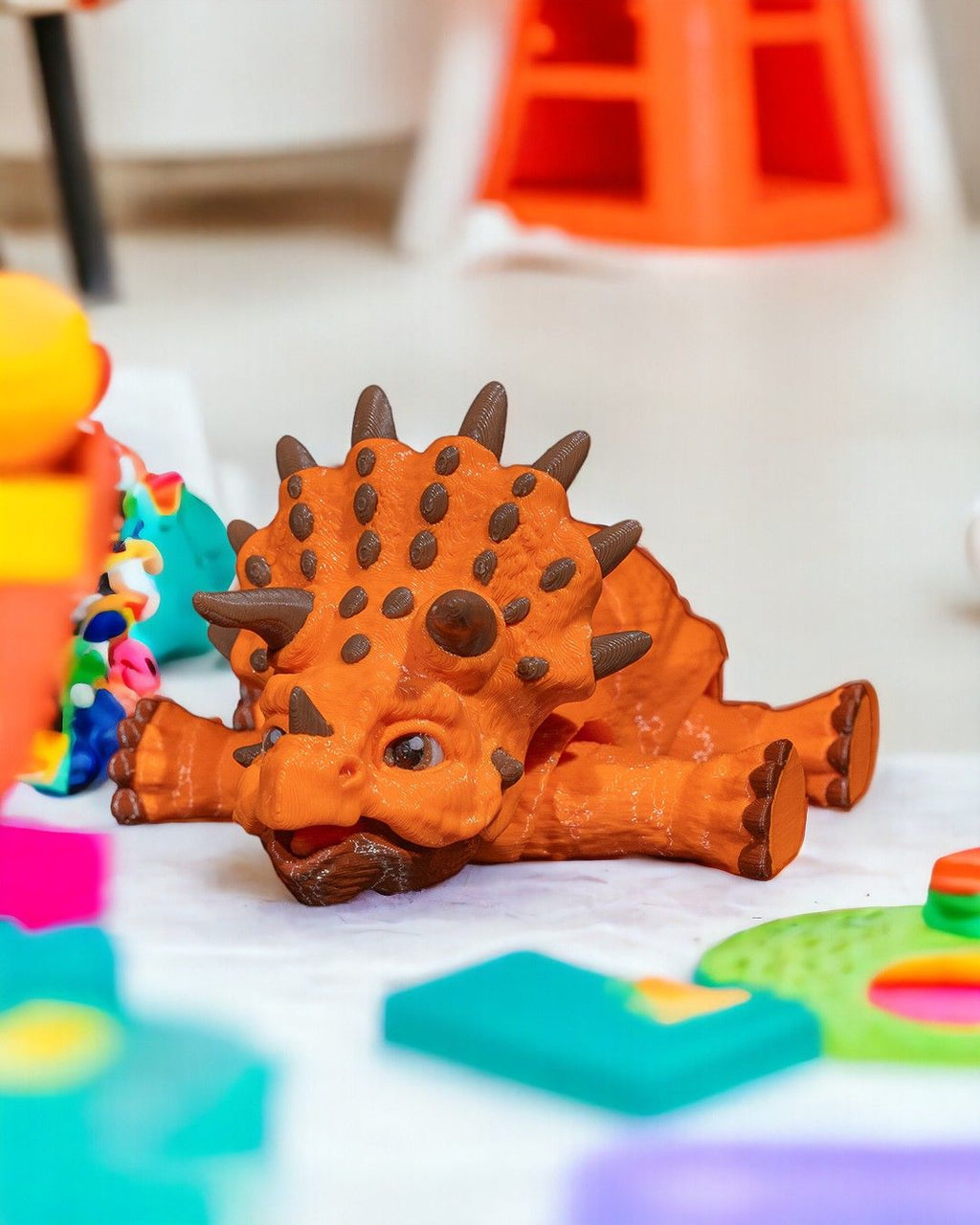 Articulated Triceratops – 3D Printed Display Figure
