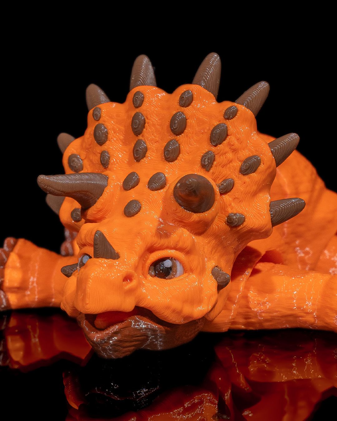 Articulated Triceratops – 3D Printed Display Figure