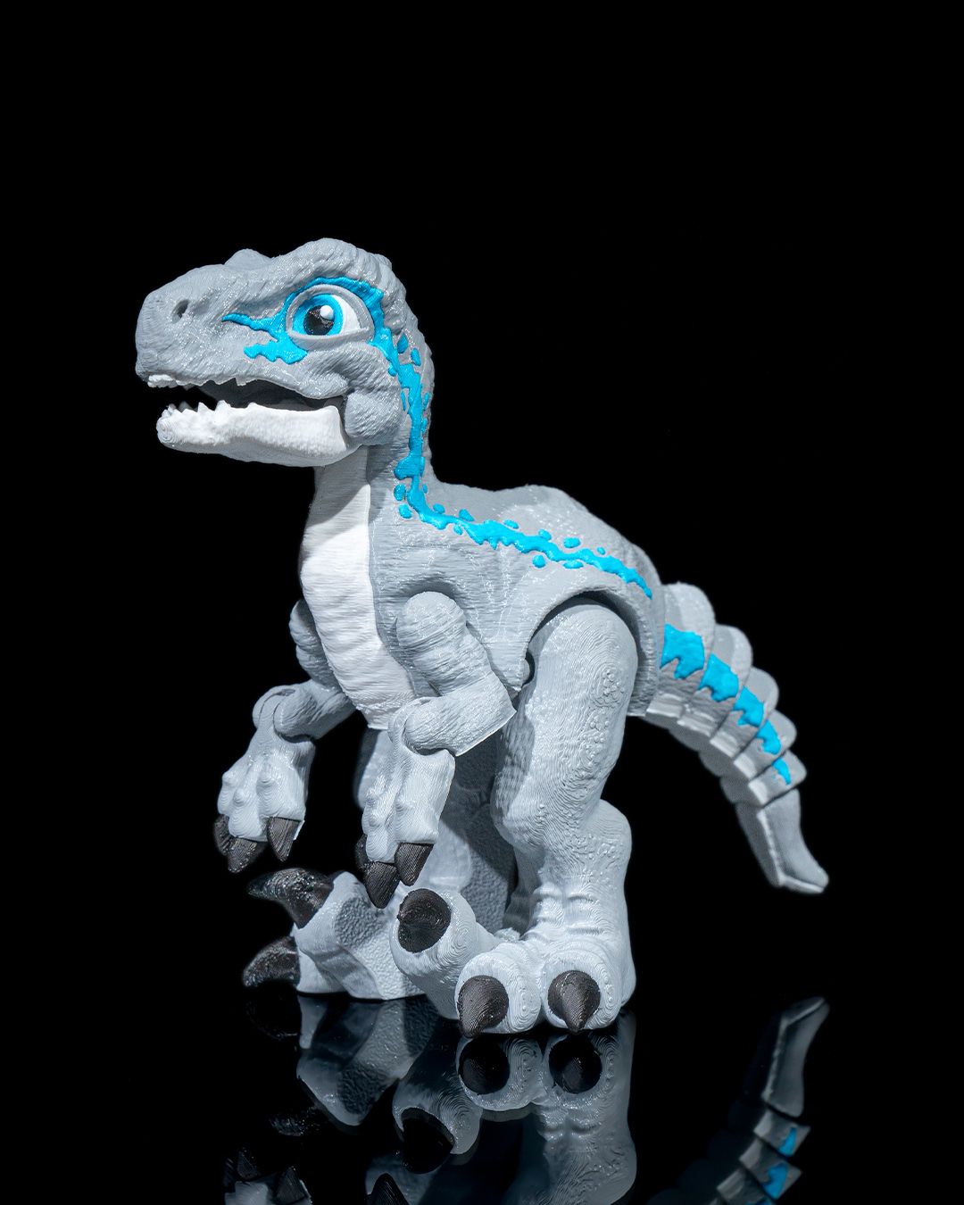 Articulated Velociraptor – 3D Printed Display Figure