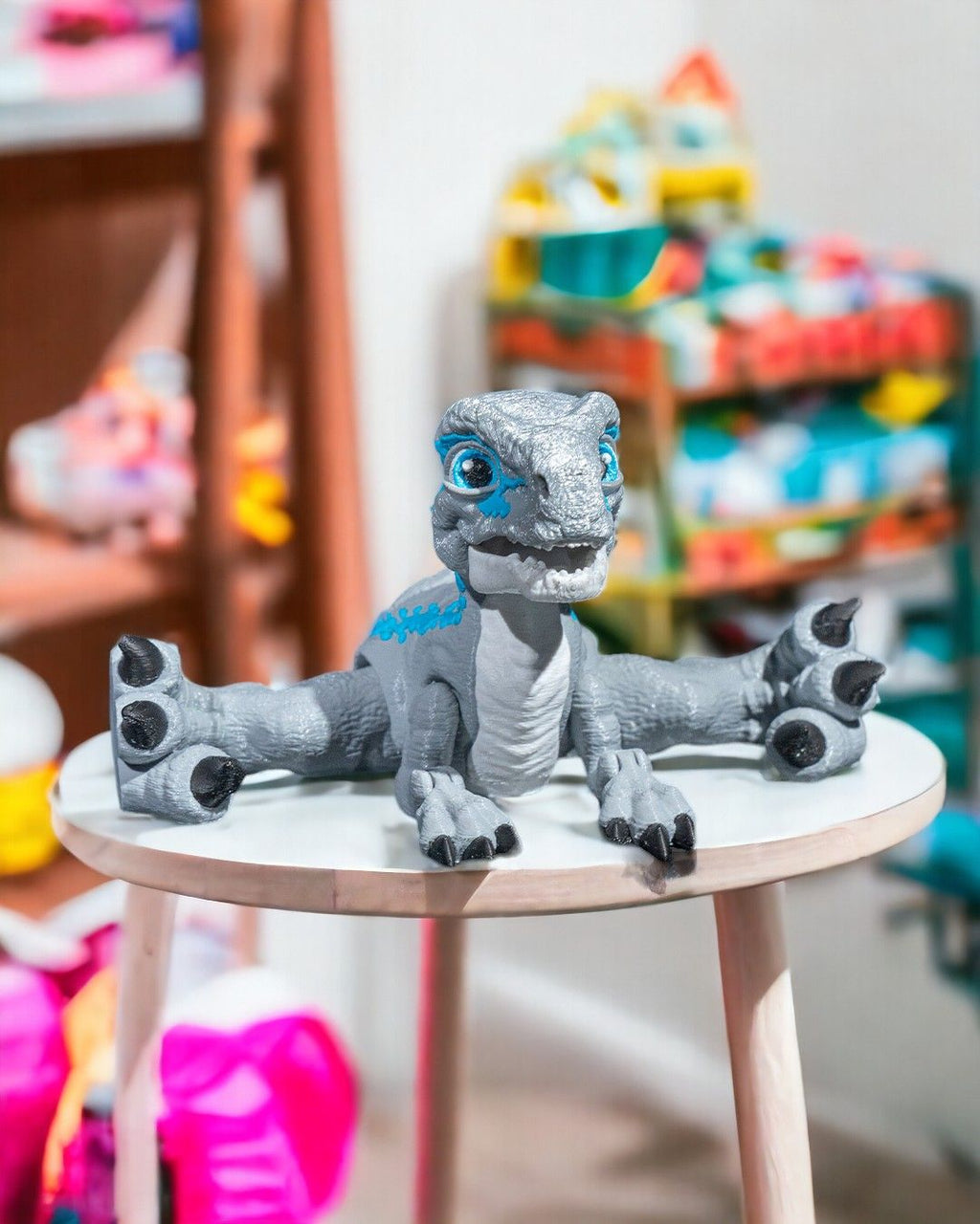 Articulated Velociraptor – 3D Printed Display Figure
