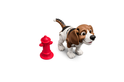Custom Dog Figurine with Doghouse & Fire Hydrant – Multiple Breeds Available