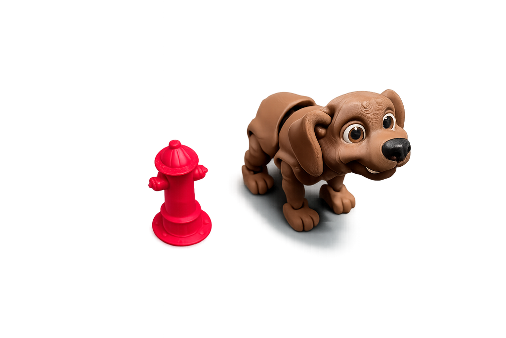 Custom Dog Figurine with Doghouse & Fire Hydrant – Multiple Breeds Available