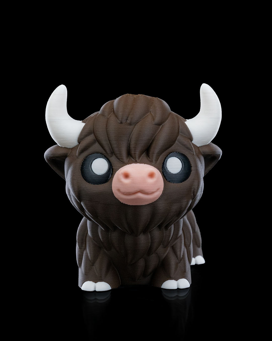 Chill Highland Cow 3D Printed Keychain