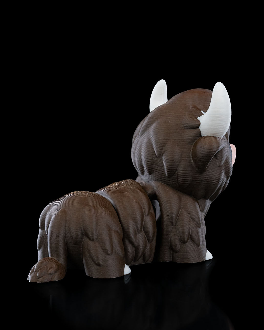 Chill Highland Cow 3D Printed Keychain