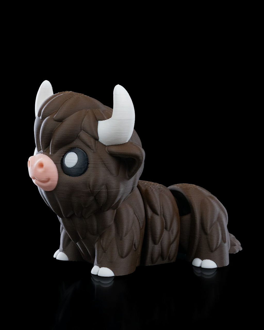 Chill Highland Cow 3D Printed Keychain