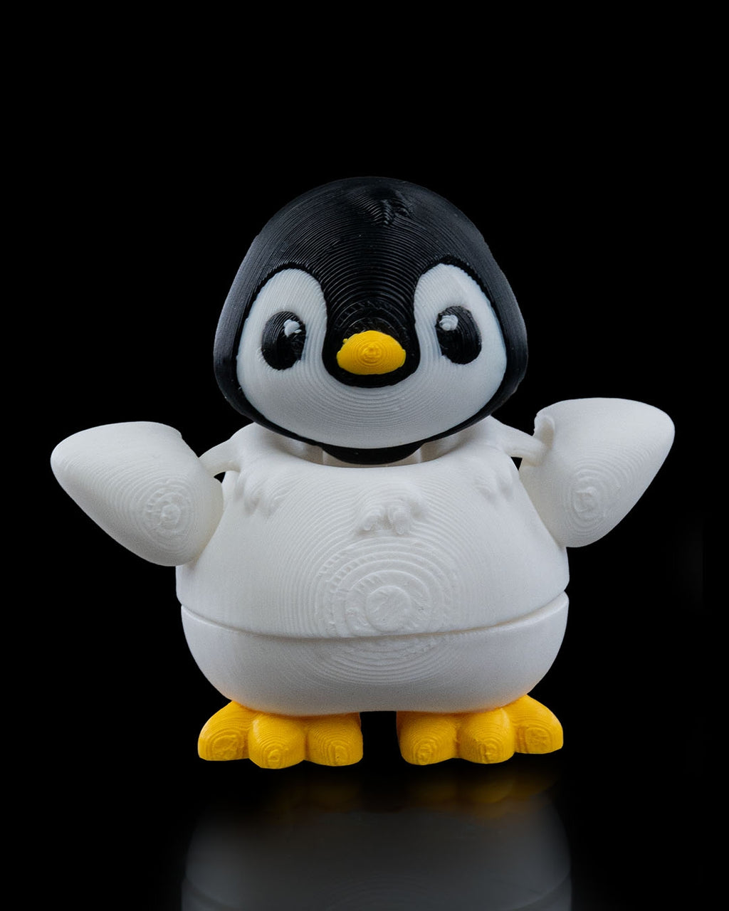 Dancing Penguin 3D Printed Keychain