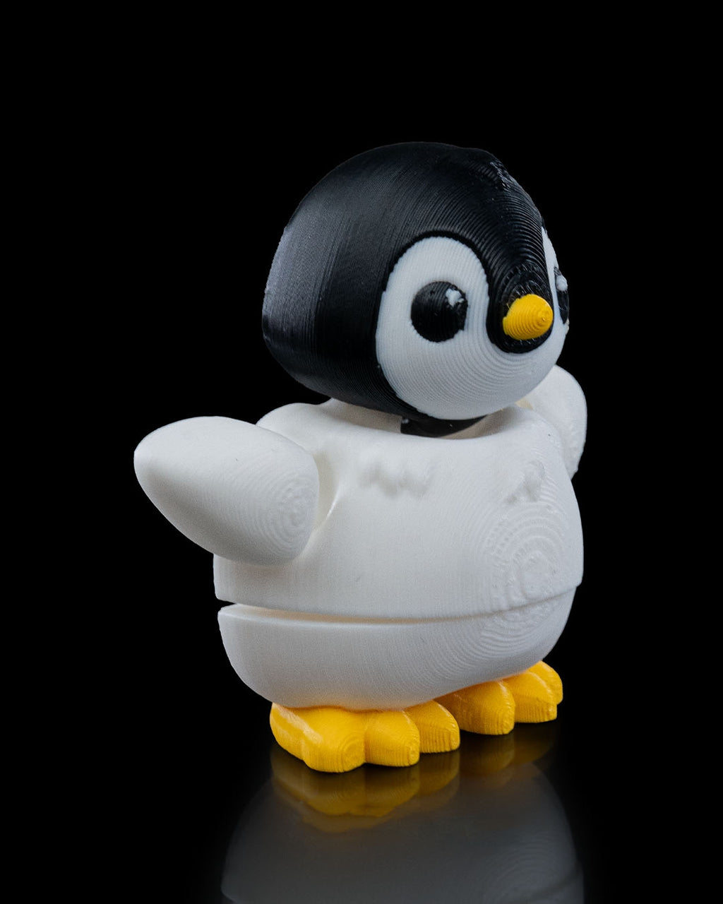 Dancing Penguin 3D Printed Keychain