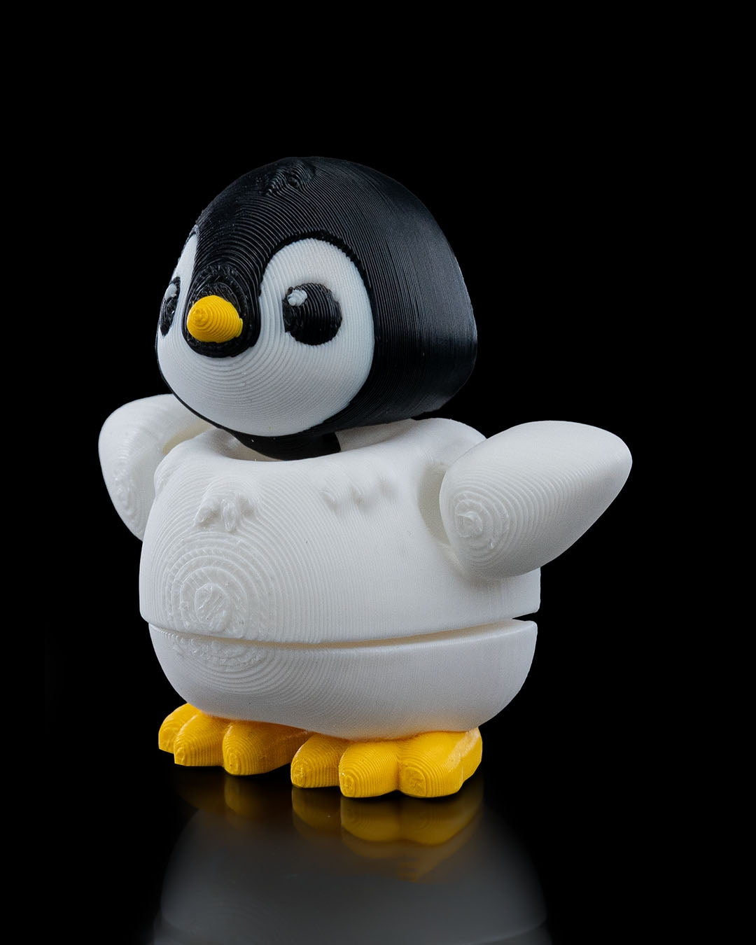 Dancing Penguin 3D Printed Keychain