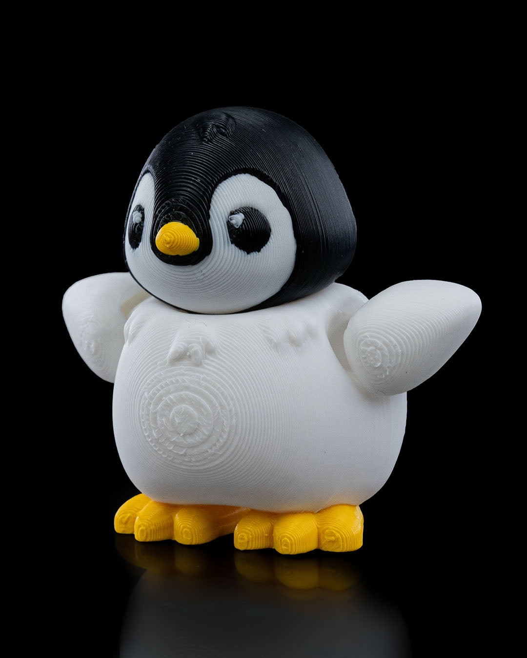Dancing Penguin 3D Printed Keychain