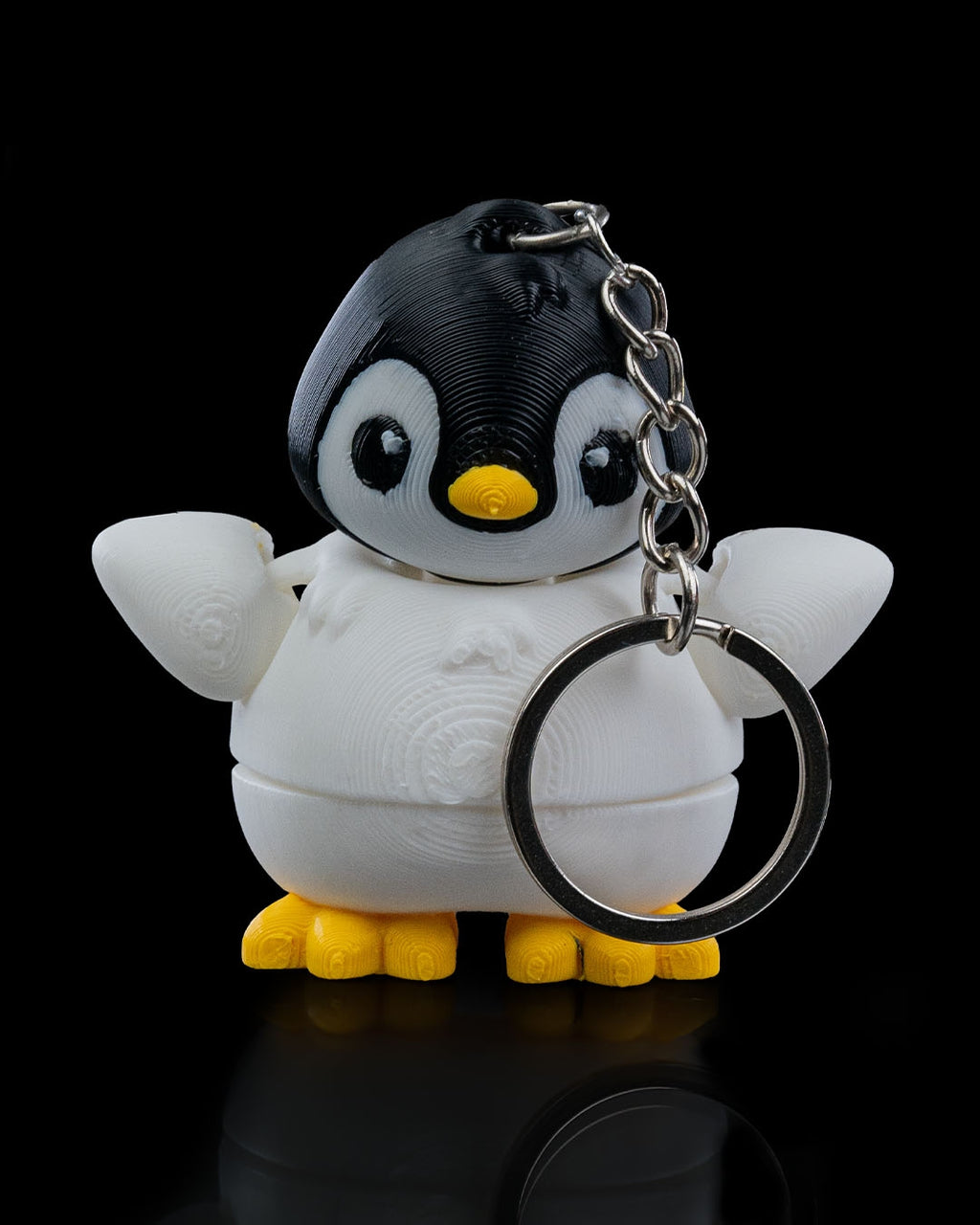 Dancing Penguin 3D Printed Keychain