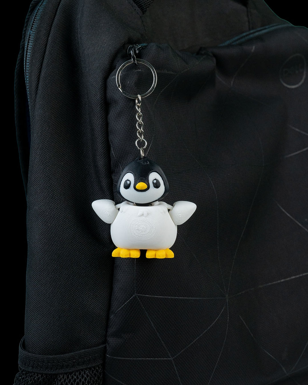 Dancing Penguin 3D Printed Keychain