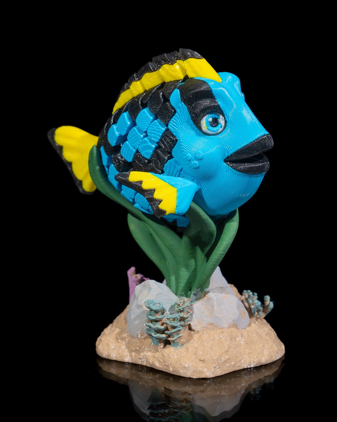 Dolores the Blue Tang – Articulated 3D Printed Display Figure