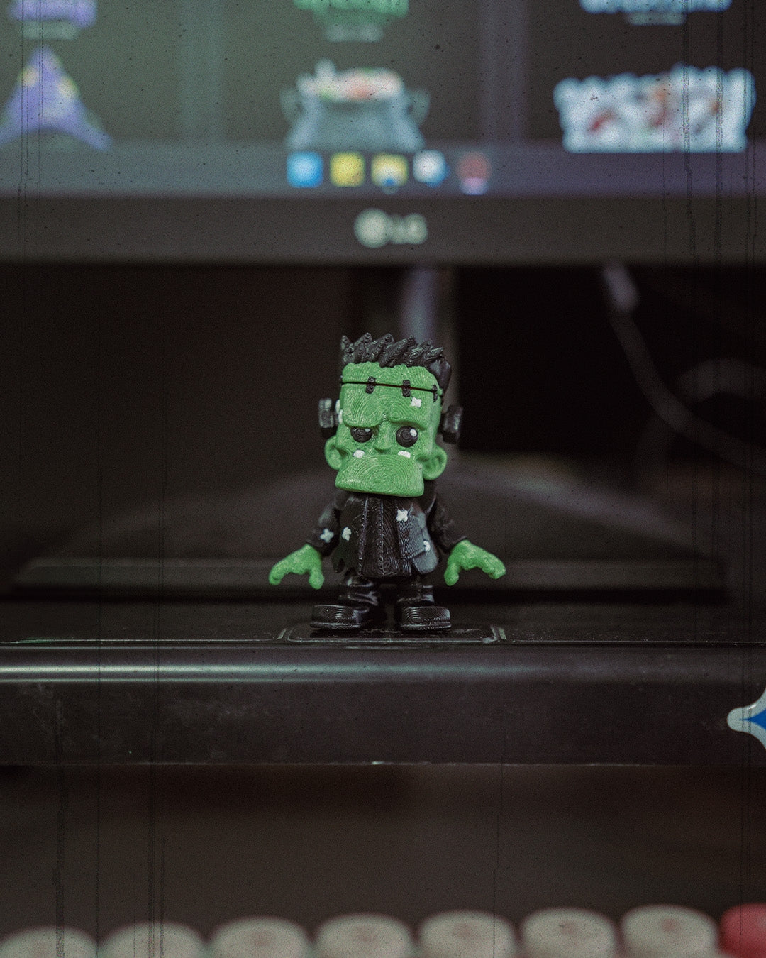 Fright Frankie 3D Printed Keychain