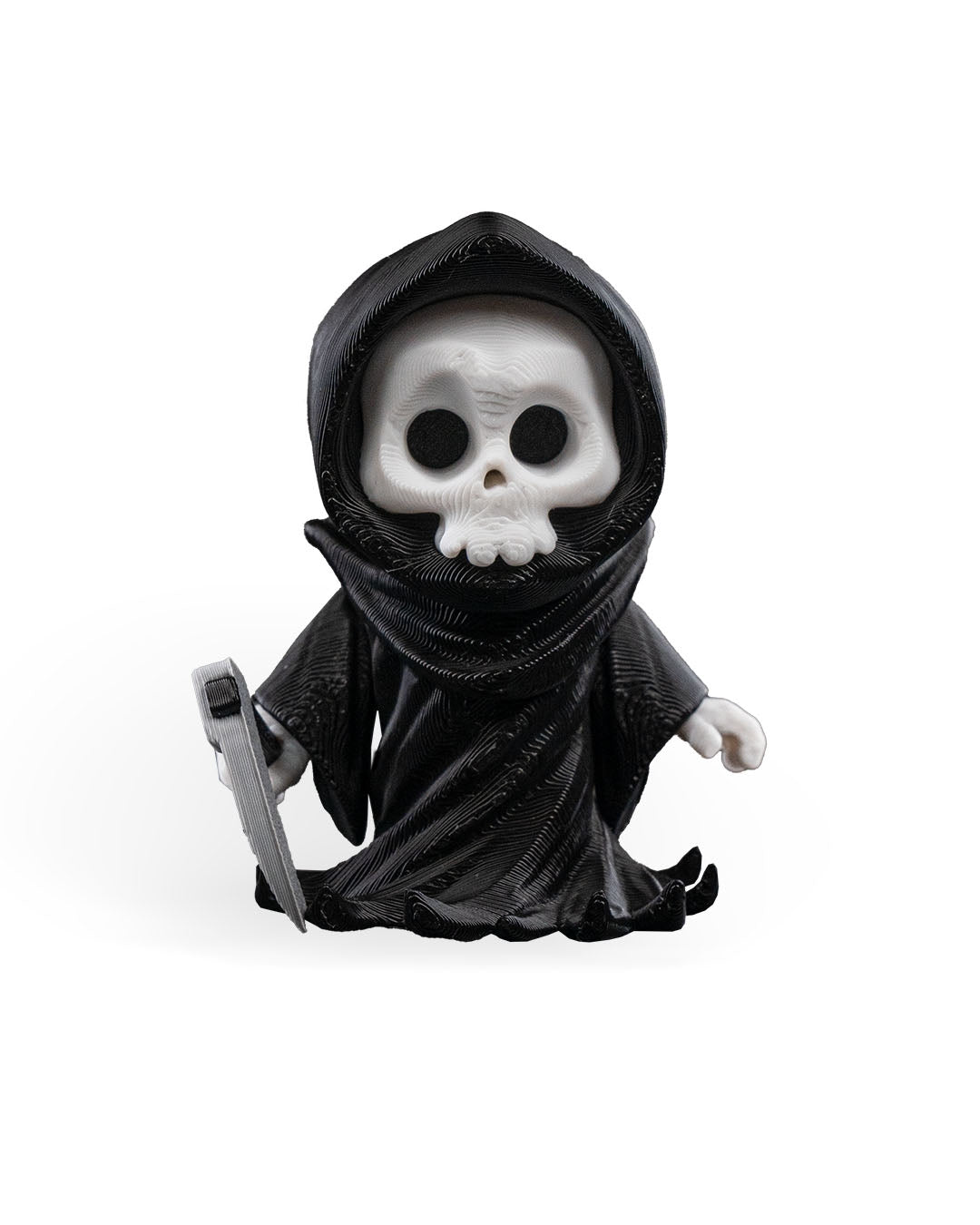 Halloween 3-Piece 3D Printed Collection – Fright Frankie & ScareCutie Articulated Keychains + Grisly Reaper Articulated Display Figure – Spooky Halloween Accessories & Décor – Made in USA
