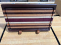 Beautiful Side Grain Cutting Board - Walnut, purple heart, maple and maple - great wedding gift or for the cook / chef that needs something special - Made in the USA