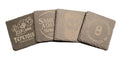 Set of four Slate Laser Etched Coasters w/ your logo
