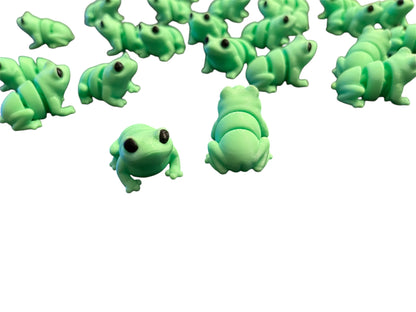 25 Flexi Articulated frogs -Tiny 3D Printed Fidget Toy-Great Gift-Team Mascot